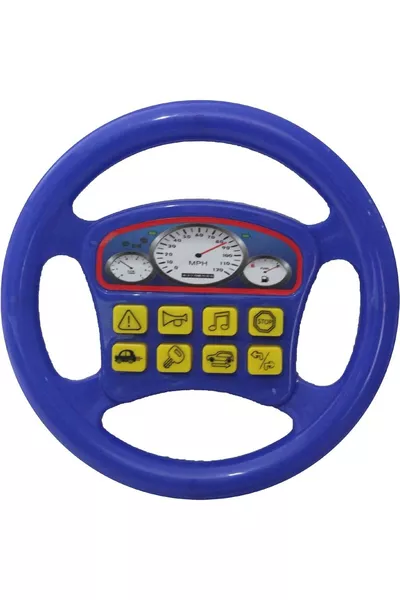 عجلة ألعاب حمراء تعمل بالبطارية مع صوت