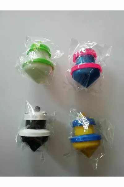 Toupie tournante en plastique dur avec boutons colorés que les enfants aiment (Set de 4)