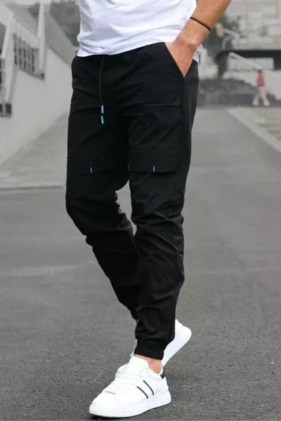 بنطال رياضي أساسي أسود 