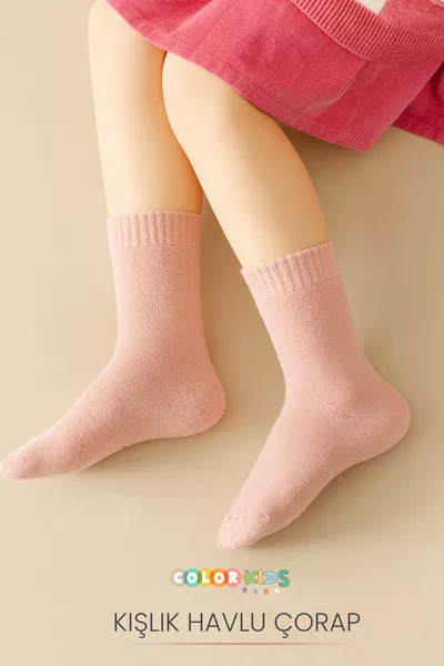 Set di 5 paia di calze da bambina invernali (assorbenti di calore)