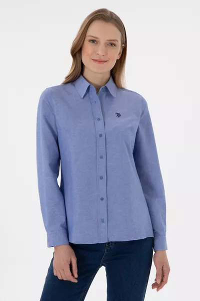 Chemise basique à manches longues pour femme Saks 