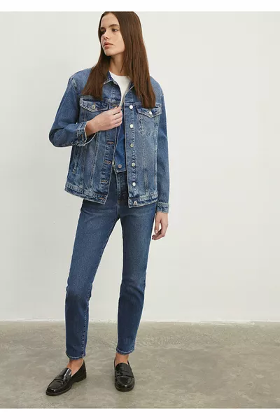 Star Gold Shape Vintage Indigo Blue Jeans 