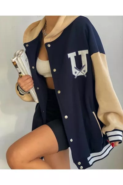 USA Borduurwerk Oversized Collegejas