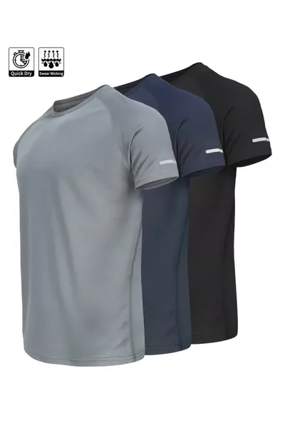 Спортивная футболка с ультрабыстрой сушкой и высокой производительностью, комплект из 3 штук