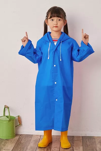 Imperméable coupe-vent bleu pour enfants unisexe