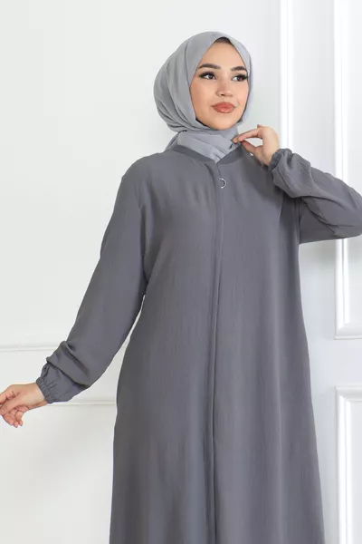 Plain Daily Full-Length Hidden Button Abaya