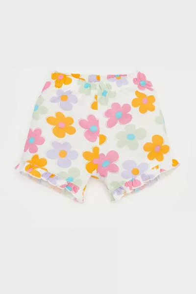 Baby Girl 2-Piece Set Printed Short Sleeve T-Shirt Floral Shorts SM