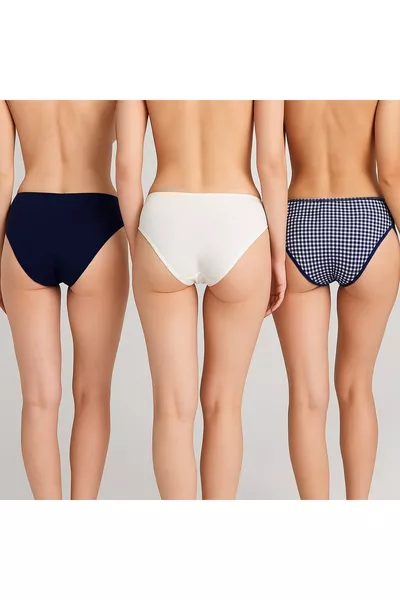 3-Piece Economic Pack Wish  Cotton Basic Print and Patterned Briefs