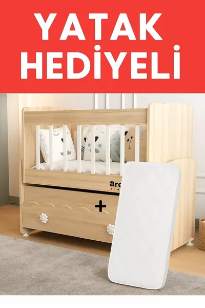 Cradle with Drawer That Rocks Mother with Bed as a Gift