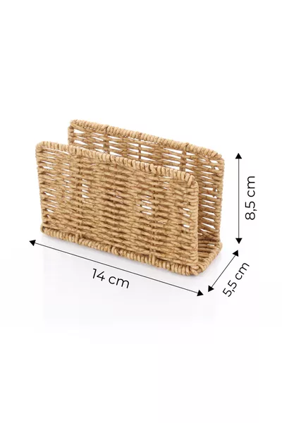 Прямоугольная салфетница из ротанга
