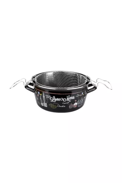 Love Menu Emaye Kızartma Tenceresi cm