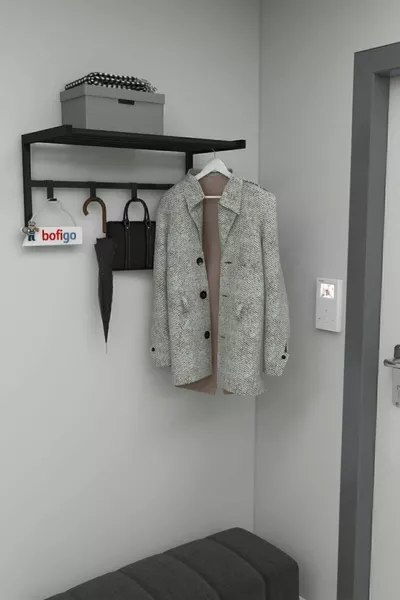 Metal Wall Hook Metal Hanger Clothes Rack Black