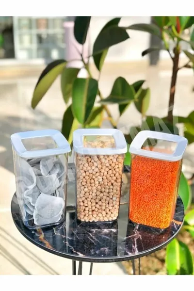 Stevig Plastic 6 Stuks  ml Vacuüm Luchtdichte Rechthoekige Bewaarbak