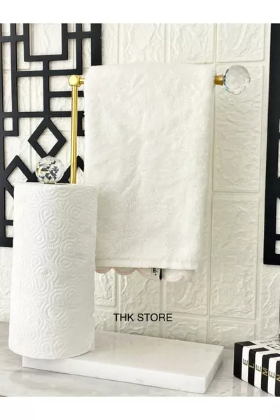Mermer El Havluluk Kağıt Havluluk Peçetelik Kristal Taşlı