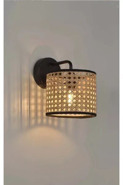 أبليك لغرفة المعيشة أو النوم من الخيزران برأس هازران خاص مع بطارية