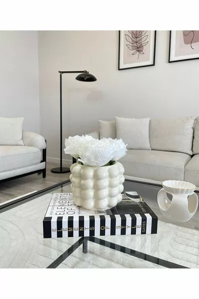 Multifunctionele Bubble Lepelhouder - Vaas, Lepelhouder en Bloempot H&M Alternatief Ontwerp | Witte Kleur