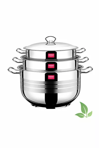 Ensemble de casseroles en acier ** cm