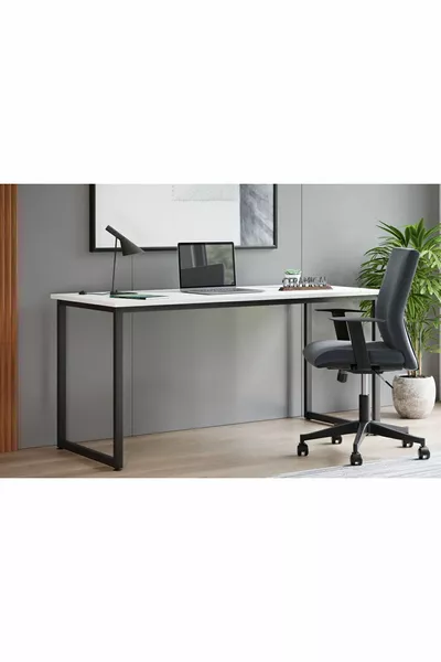  Metallgestell Schreibtisch -  cm - Weiß