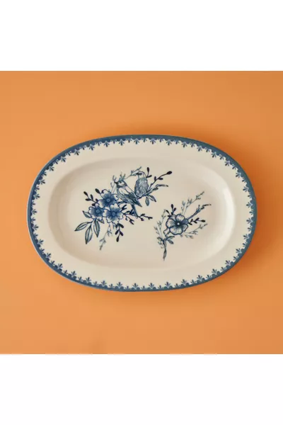 Bleu Blanc Porcelain Small Serving Plate Blue ( cm)