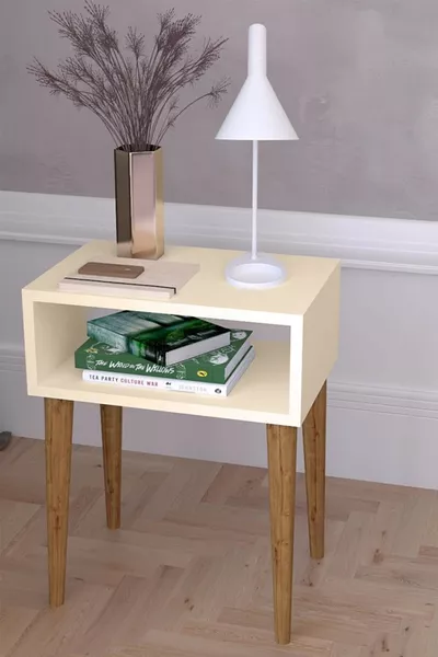 Crème Retro Nachtkastje