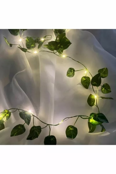 Decorative Ogwanto Green Leaf Artificial cm Ivy and 3m Fairy LED Daylight Rosella Barucci