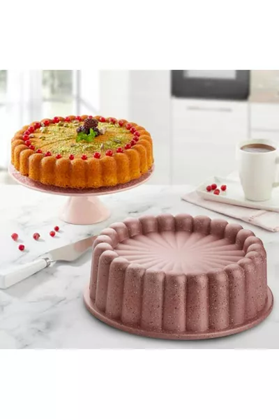 Moule à gâteau et tarte en granit avec tranches  cm - Rose & Rose fané