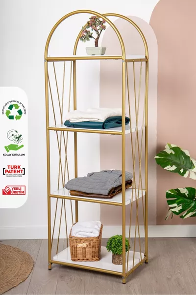 خزانة ملابس ديميتير مع شماعة، خزانة متعددة الأغراض لغرفة النوم، المدخل والردهة، رف زخرفي