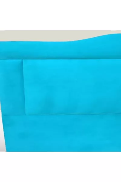 Title DK Single Person Foal Feather Turquoise Fabric Embossed Model Handmade