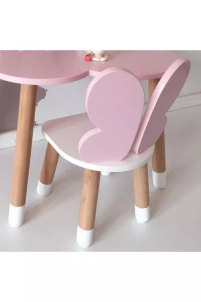 Chaise Papillon, chaise Montessori pour chambre d'enfant, table d'activité