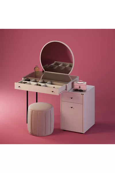 Coiffeuse Dior avec miroir - Vison cm