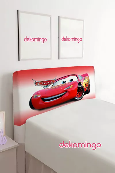 Червена тапицерия с автомобилен десен за единично табло за легло