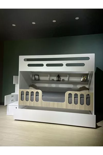 Детская двухъярусная кровать с ящиками для подростков