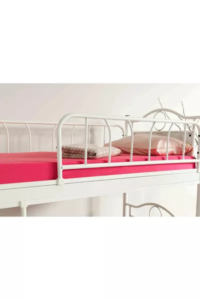 Emerald Kids' Bedroom Metal Bunk Bed and Bed White