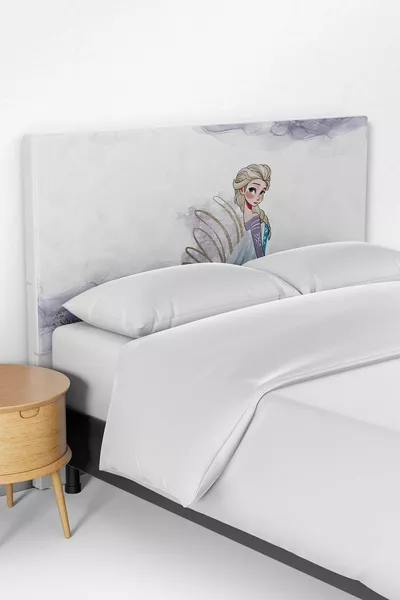 غطاء رأس سرير مع قاعدة لغرفة الأطفال بطبعة إلسا