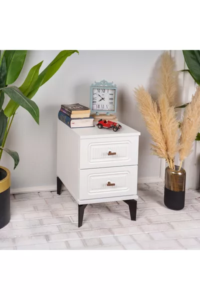 طاولة جانبية من MDF بمزلاجين