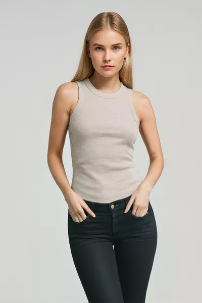 NOVELLE Трикотажная майка с воротником-хомут