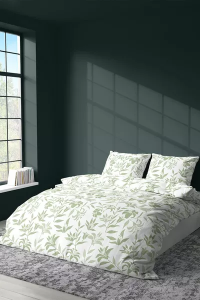 Doppelbett-Bettwäsche aus Baumwolle | Bettbezug und Kissenbezug | Ohne Spannbettlaken