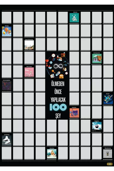  неща за правене преди смъртта с изтриване постер, Изтриваем подаръчен постер