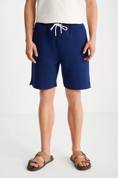 Uncertain Men Comfort Fit Navy Shorts & Bermudas