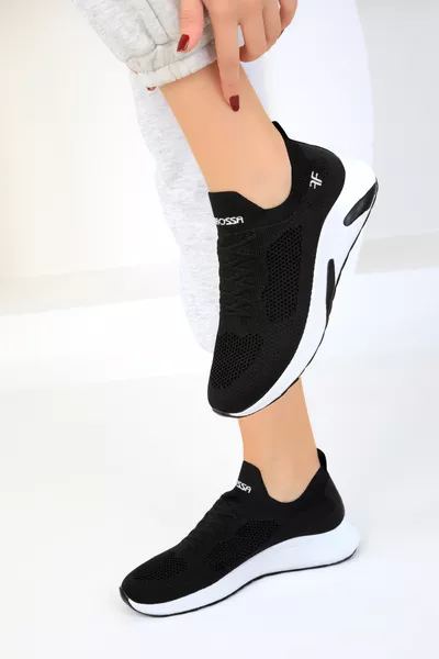 Schwarze Damensneaker 