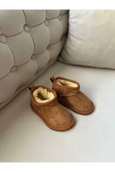 детски обувки с ботуши с вътрешна подплата от пух (поради гъстата вътрешна подплата, вземете с един номер по-големи)