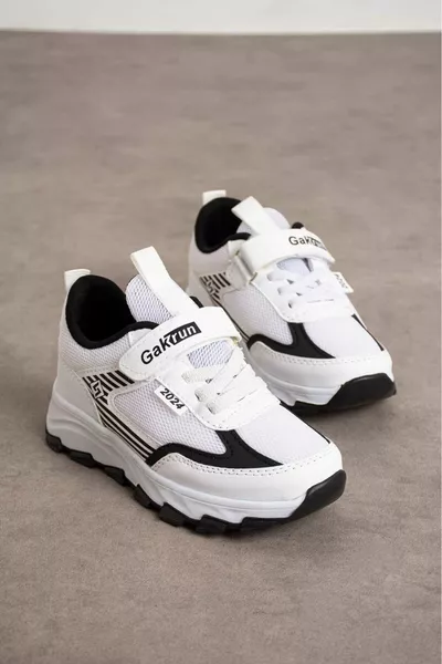 Еднополови детски маратонки с лепенка и еластична лента, удобни ежедневни, спортни обувки с лека полиуретанова подметка