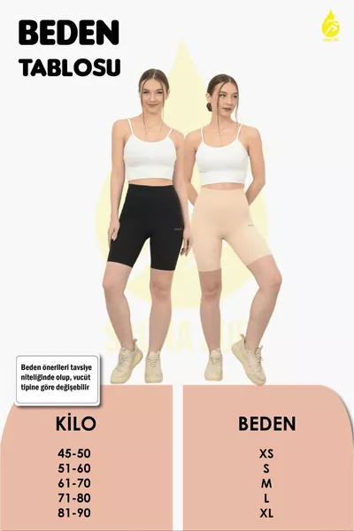 Dames hoge taille corrigerende korte broek in huidskleur, laat een slank uiterlijk zien, naadloos laser gesneden