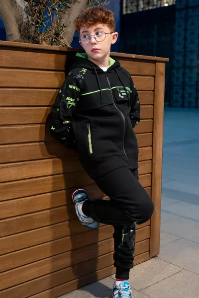 Boys' Zip-Up Hoodie and Sweatpants Set