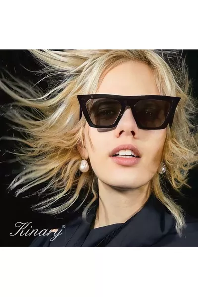 نظارات شمسية نسائية سوداء على شكل عين القط 