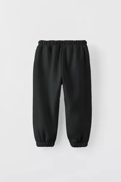 Black Kids 3-Ply Cotton Jogger Sweatpants with Pockets