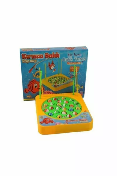 Rotes Fische-Spiel mit Batterie