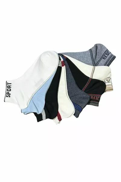 8 أزواج جوارب رجالية قطنية ملونة