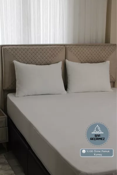 واقي مرتبة محيط كامل مقاوم للسائل، مصنوع من القطن المحاك بنسبة %