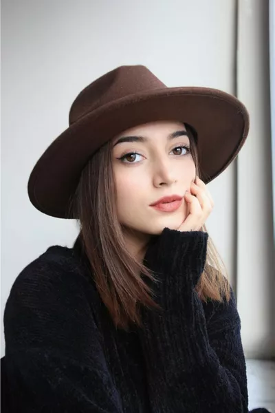 Brown Cowboy Fedora Hat